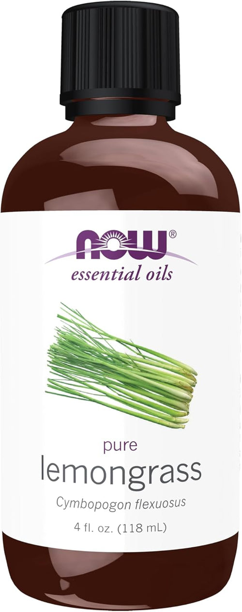 Essential Oils, Lemongrass Oil, Undiluted, Steam Distilled, 4 Fl. Oz